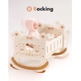 thumbnail image 6 of Robud Doll Crib,Wooden Baby Doll Cradle,Doll Bed,Doll Furniture Accessories,Doll Rocking Cradle with Bedding for 18 Inch Dolls, 6 of 7