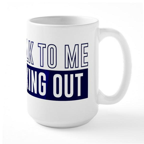 CafePress - Don't Talk To Me Large Mug - 15 oz Ceramic Large White Novelty Mug