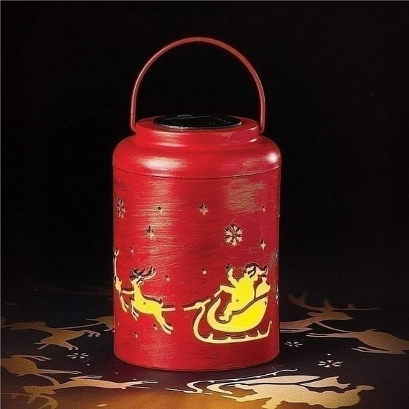 Roman Round Projection Scene Solar Light Santa Lantern