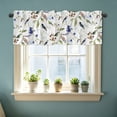 thumbnail image 2 of CoreLiving Watercolor Wisteria Kitchen Valances Window Treatment Light Filtering Short Curtains for Small Windows Elegant Purple Floral Print 1 Panel, 2 of 6
