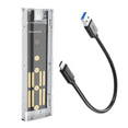 thumbnail image 2 of 2PCS M2 SSD Case M.2 NVME Enclosure Portable USB3.1 Type-C Transparent Hard Disk 5Gbps for PC, 2 of 6