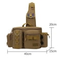 thumbnail image 3 of Aparejos Pesca Crossbody Nylon Al Aire Libre Fish Gear Cintura (marrón), 3 of 6