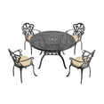 thumbnail image 3 of 5-Piece Set Of Cast Aluminum Patio Furniture With Beige Cushions, 3 of 9