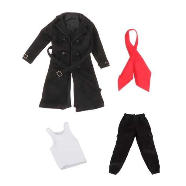 Gabardina en miniatura a escala 1:12, ropa para muñecas, figuras de acción de Cosplay, disfraz cortavientos para accesorios de figuras de acción de Chaleco