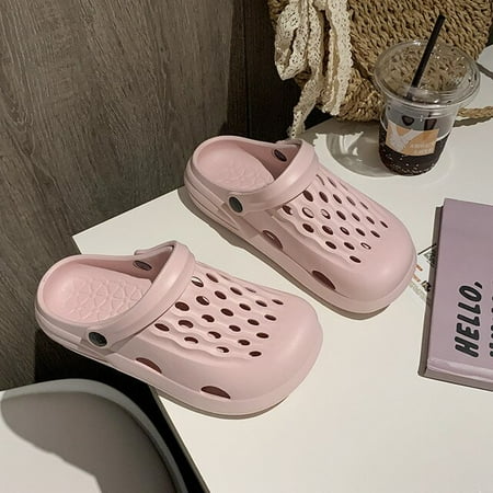 

CoCopeaunt Women Men Thick Platform Slippers EVA Sandals Outdoor Beach Student Leisure Slides Fashion Anti-slip Slip-On Shoes
