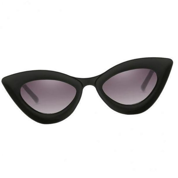 4 Gafas de Sol Estilo Ojo de Gato, Gafas de Sol Triangulares para Fiesta Retro, Protección , Color Negro Brillante 4 piezas