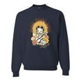 thumbnail image 1 of Wild Bobby, Betty Boop Good Vibes Only Betty Boop Unisex Crewneck Sweatshirt, Navy, Medium, 1 of 5