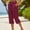 8# Wine, variant on Capris For Women With Pockets Cotton Loose Fit Straight Leg Drawstring Elastic Waist Cropped Pant Casual Summer Linen Clothes Light Purple 3XL