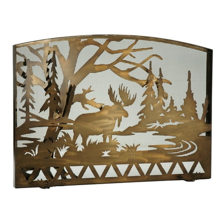60 Inch W X 40 Inch H Moose Creek Arched Fireplace Screen Walmart Com