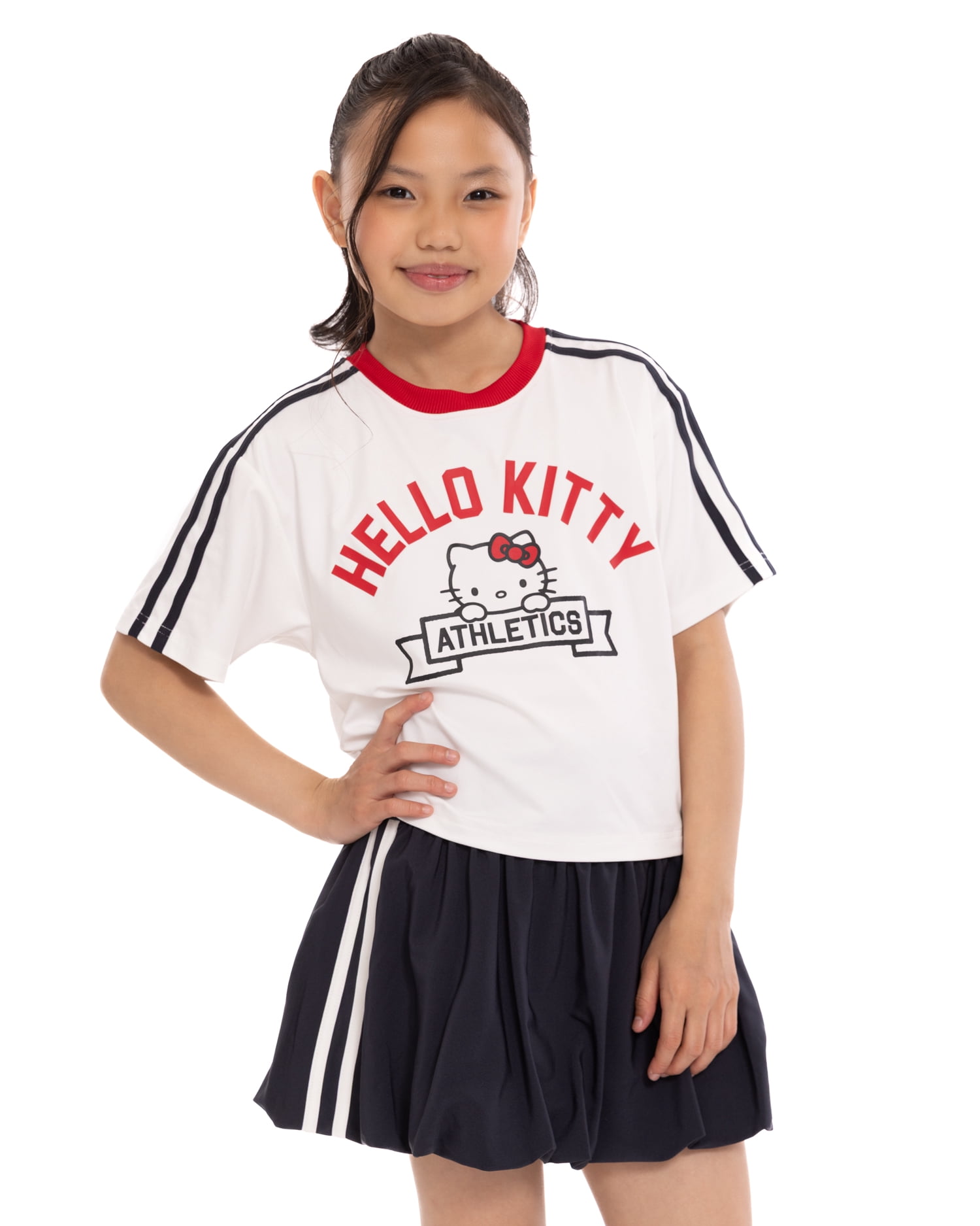 Hello Kitty Girls Active Graphic Jersey with Short Sleeves, Sizes 4-12