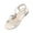 Beige, variant on Women's Flat Sandals Braided Summer Slip On Gladiator Crisscross Shoes Open Toe Slingback Boho Beach Vacation Fashion Sandals Brown 5.5 Wide