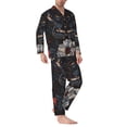 thumbnail image 2 of Lsque Midnight Butterfly Floral Dream Pattern Long Sleeve Pajama Set for Men - Soft 2-Piece Sleepwear and Loungewear Set with Pockets, Comfy Nightwear-XX-Large, 2 of 7