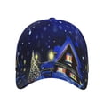 thumbnail image 2 of Daiia Christmas Night print Baseball Cap Men Women Golf Dad Hat Adjustable Original Classic Low Profile Hat Unconstructed Plain Cap, 2 of 9