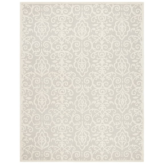 SAFAVIEH Martha Stewart Marais Geometric Damask Area Rug, Whetstone Grey, 9' x 12'