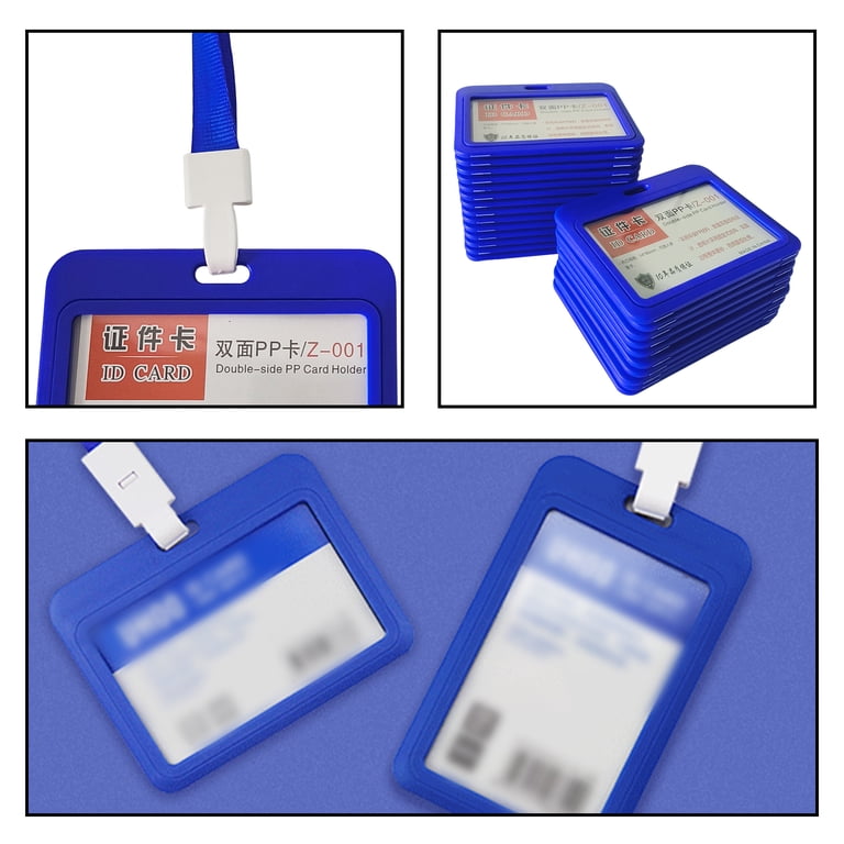 clear plastic id card sleeves Pawfly 6 Pack Waterproof Badge Holders for Work Travel Cards Trade Show Saim 25 Pack Plastic Horizontal