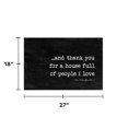 thumbnail image 3 of Personalized Planet 27x18 And Thank You for a House Full of People I Love Amen Spiritual Doormat on Black Rectangular 1/8” Thick Non Slip Mat for Kitchen Hallway Deck or Porch, 3 of 4