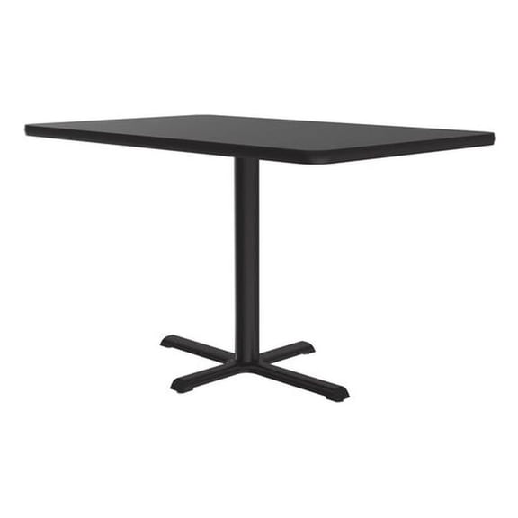 Correll 29"H Commercial Laminate Cafe & Breakroom Table in Black Granite