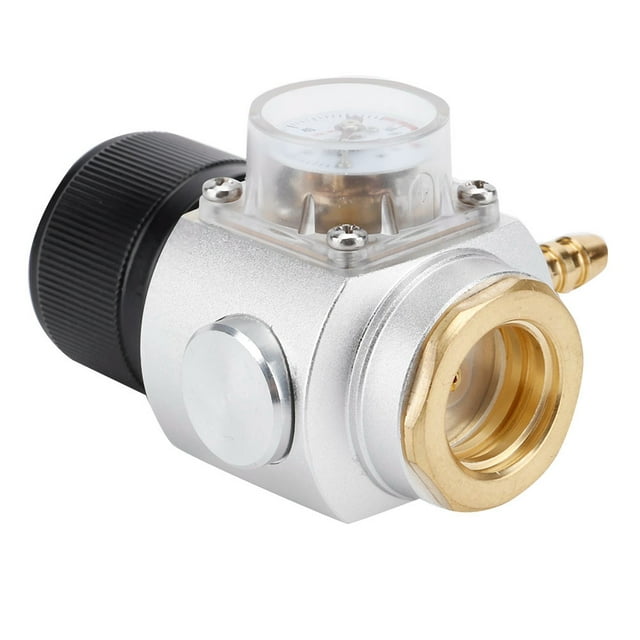 CO2 Mini Régulateur de Gaz T21 Soda Jauge de Pression Fil CO2 Chargeur Kit 0-90 PSI pour Européen - Régulateur Durable et Compact
