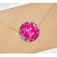 thumbnail image 3 of Darling Souvenir Round 45 Pcs Floral & Vines Border Pink Thank You Stickers Envelope Seal-1.6 Inches, 3 of 4