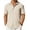 Light Khaki, variant on COOFANDY Men's Short Sleeve Knit Shirts Summer Beach Shirt Wedding Untucked No Iron Shirts