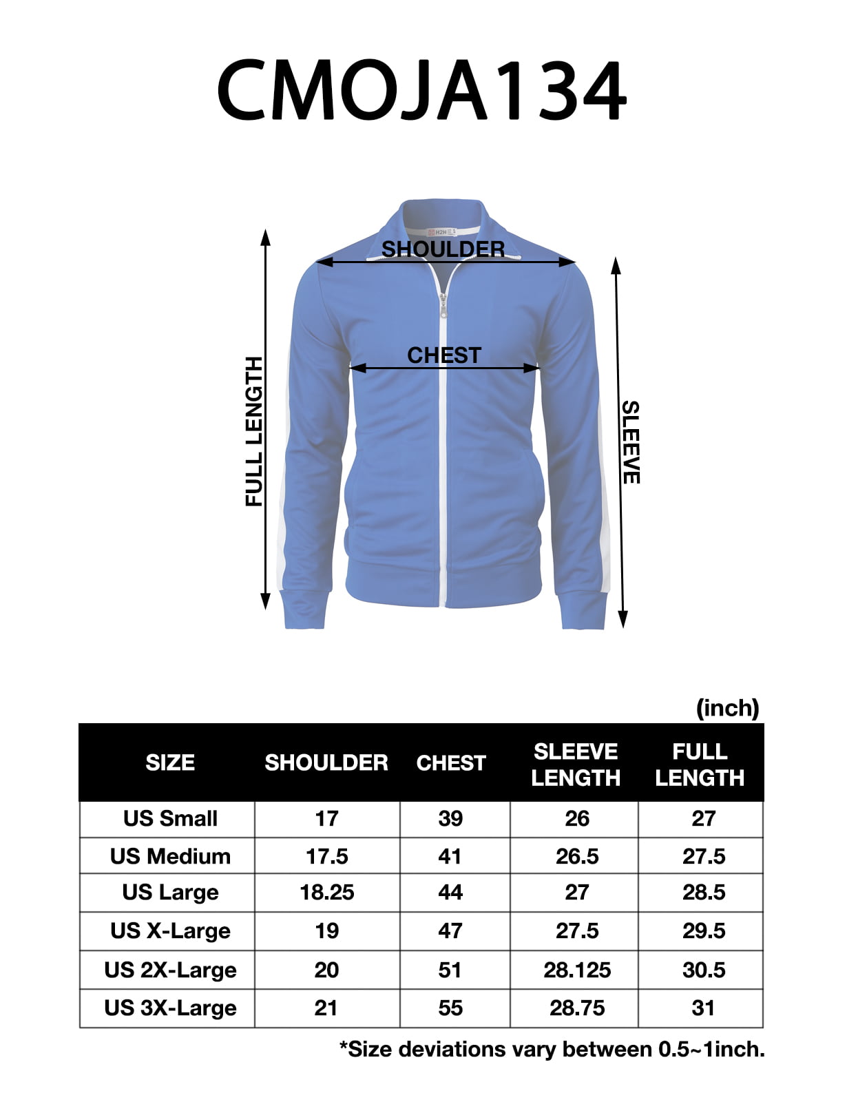 H2H Mens Active Slim Fit Track Jacket Zip-up Long Sleeve Training Basic  Designed : : Clothing, Shoes & Accessories
