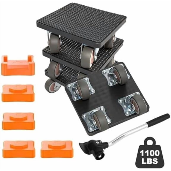 New Upgrade Furniture Sliders Furniture Movers with Wheels 360° Rotatable, Heavy Duty Dolly for Moving, Furniture Lifter Mover Tool Set,Maximum Load 1100LBS$$Tools & Hardware Other