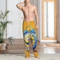 thumbnail image 3 of Cauagu Funny Alarm Clock Illustration Mens Pajama Pants Sleep & Lounge Pants,PJ Bottoms with Pockets-Small, 3 of 7