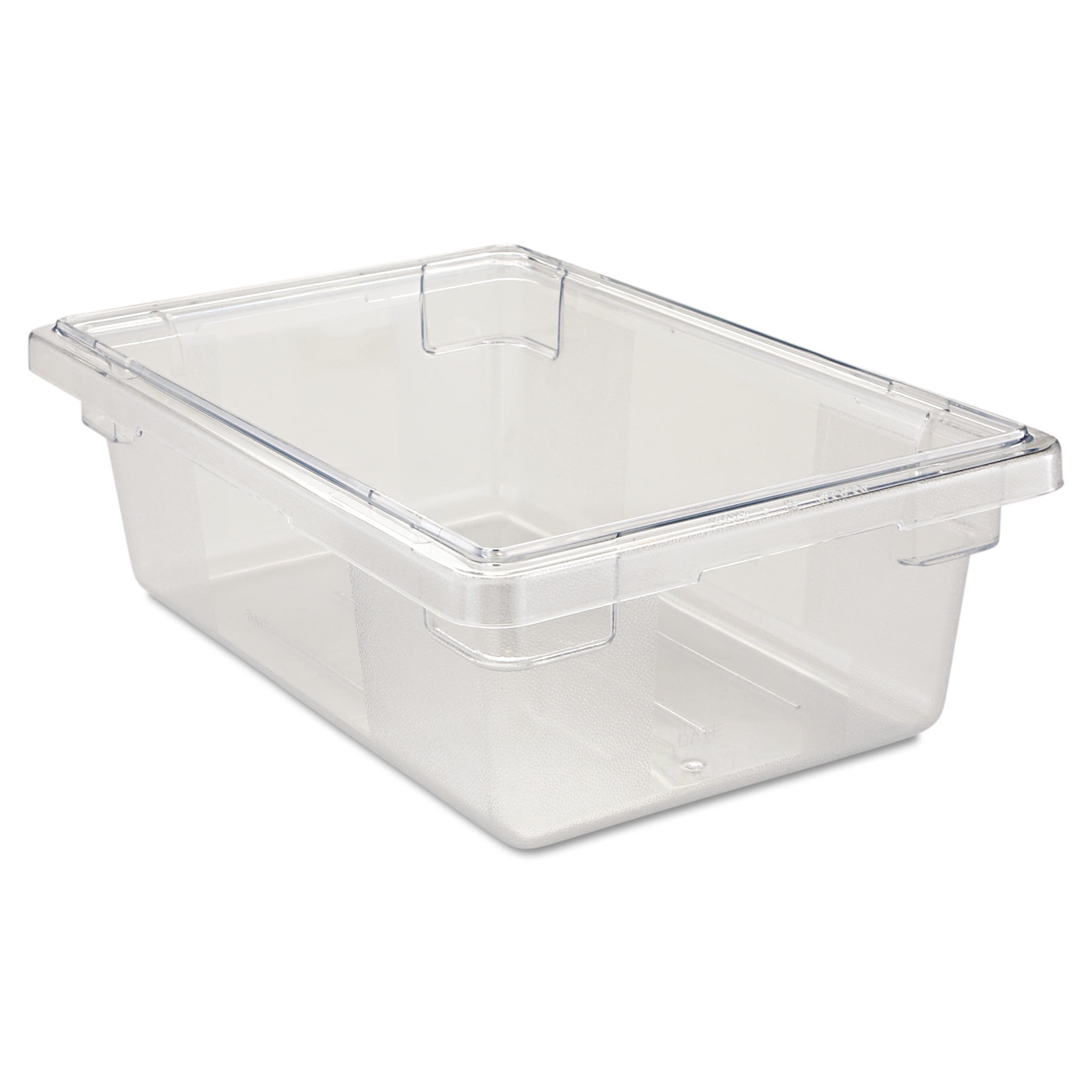 Rubbermaid Commercial Food/Tote Boxes, 3 1/2gal, 18w x 12d x 6h, Clear