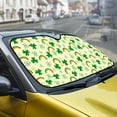 thumbnail image 5 of FORUDESIGNS Shamrock Rainbow Print Car Windshield Sun Shade Thicken Auto Window Sun Shade Visor Vehicle Dashboard Shield Protect Car from Sun Rays and Heat Damage, 5 of 7
