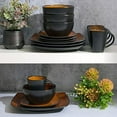 thumbnail image 7 of Gibson Soho Lounge Square 16-Piece Dinnerware Set - Amber, 7 of 7