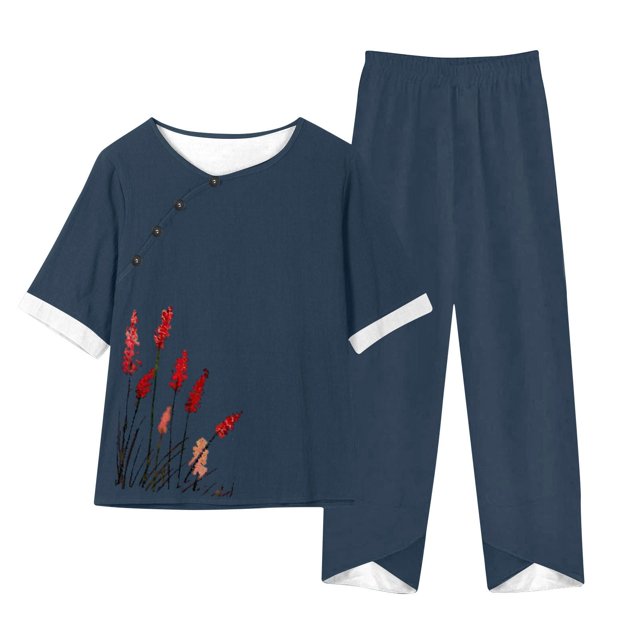 Women's Casual Short Sets Lightw8 Polyester Pants Tracksuit 1 Pc