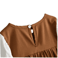 thumbnail image 6 of LYMAYTER Girls Long Sleeve Dress Kids Round Neck Bow Decor Dress Everyday Activities Knee Length Style 2-7Y, 6 of 6