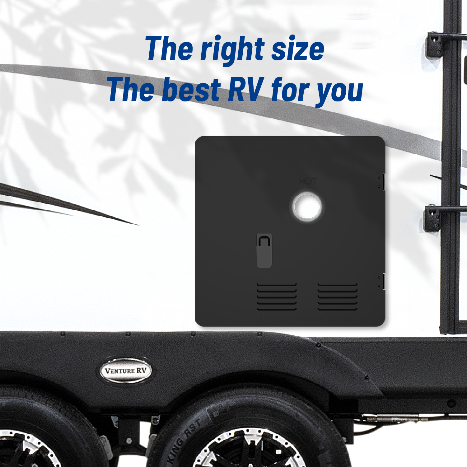 Ranein 18 x 18 Inches RV Water Heater Black Door. ONLY Door kit for Ranein RV water heaters