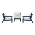 thumbnail image 2 of WestinTrends Avalon Outdoor Patio HDPE Sectional Sofa with Patio Cushions, Navy Blue/White, 2 of 5