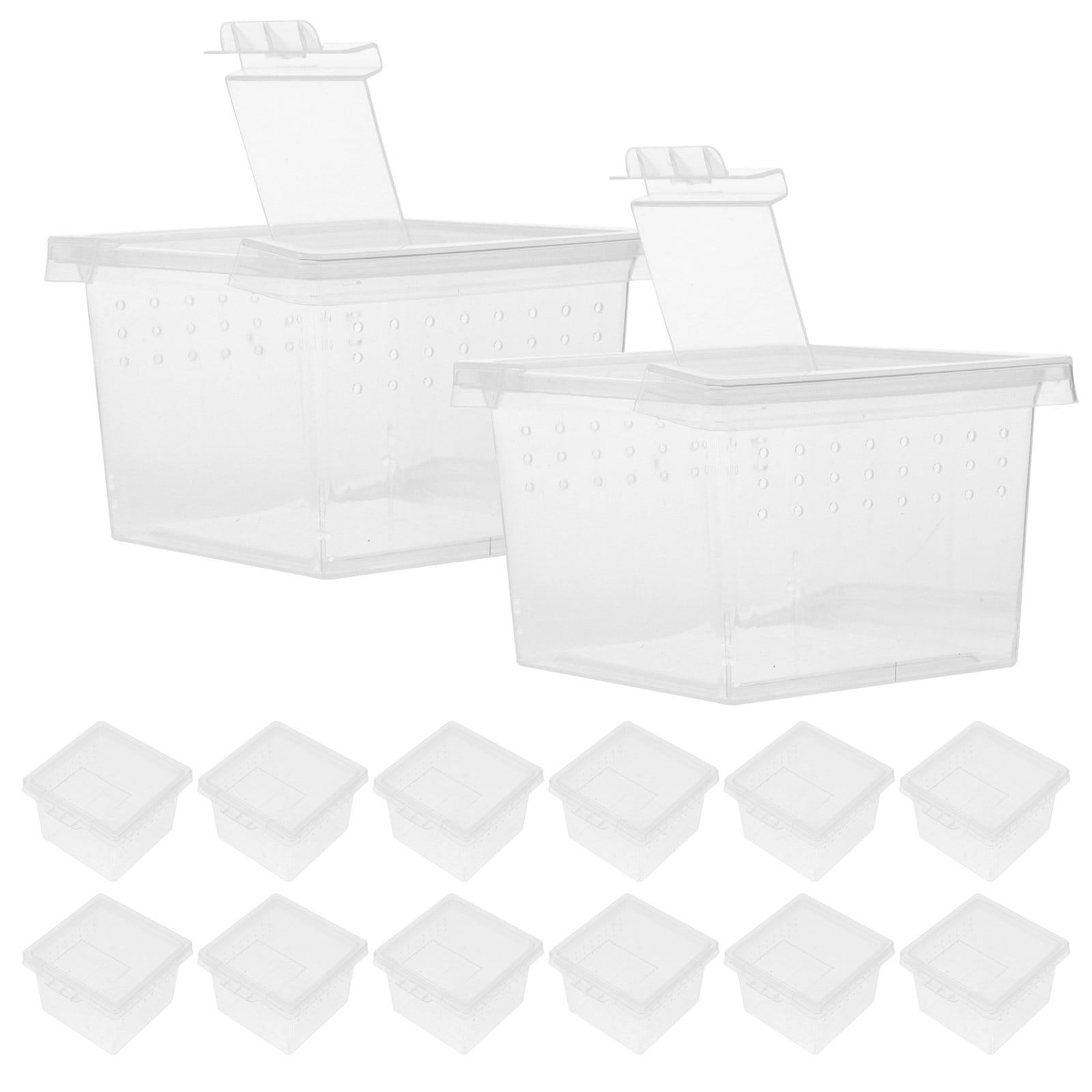 Leifggao 2pcs Clear Spider Enclosure Box Jumping Spider Habitat