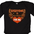 thumbnail image 4 of Inktastic Everyone is Thankful for Me with Heart and Leaves Boys or Girls Long Sleeve Baby Bodysuit, 4 of 5