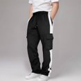 thumbnail image 7 of MKOSPLRT Cargo Sweatpants for Boy 3-14Y Baggy Jogger Bottoms Elastic Waist Color Block Sweat Pants with Pocket, 7 of 7