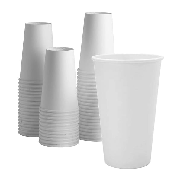 Basic White Paper Hot Cup, Case of 500 Count (20oz)