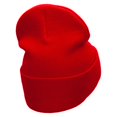 thumbnail image 3 of Vacation Time Embroidered 12 Inch Long Knitted Beanie - Red OSFM, 3 of 5