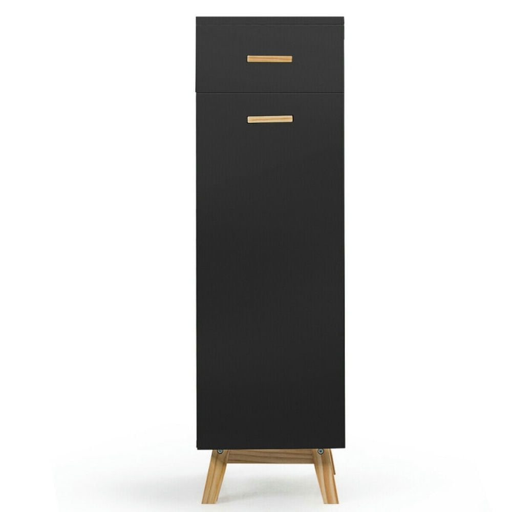 Finihen Bathroom Storage Cabinet, Bathroom Floor Cabinet, Waterproof Bathroom Cabinet with Adjustable Shelves and Sliding Drawer, for Bathroom, Living Room, Bedroom, Kitchen, Black Finihen Bathroom Storage Cabinet, Bathroom Floor Cabinet, Waterproof Bathroom Cabinet with Adjustable Shelves and Sliding Drawer, for Bathroom, Living Room, Bedroom, Kitchen, Black