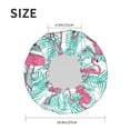 thumbnail image 3 of Flamingo print Shower Cap, Double Layers Shower Cap Rreusable Waterproof, Elastic Bathing Hair Hat for Women, Washable Hair Cap for All Hair Lengths, 3 of 5