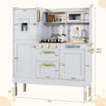 thumbnail image 2 of LAZY BUDDY Play Kitchen for Kids, Wooden Kids Kitchen Playset with Realistic Sounds, Toddler Pretend Toy Kitchen for Boys Girls, 2 of 10