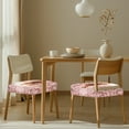 thumbnail image 4 of HELLHERO Highland Cattle Flower Print Dining Chair Seat Covers, Skin Friendly Chair Covers Seat Slipcovers, Easy to Clean Universal Kitchen Chairs Slipcover, Pink, 4 of 7