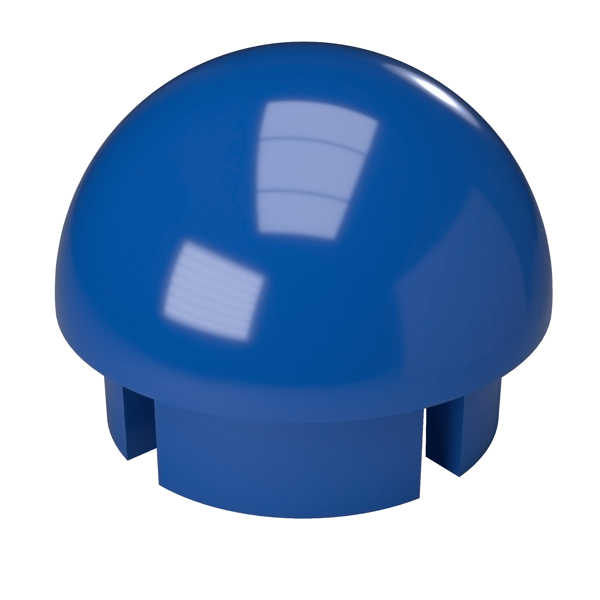 FORMUFIT F114BEC-BL-10 PVC Internal Ball End Cap, Furniture Grade, 1-1/4' Size, Blue , 10-Pack