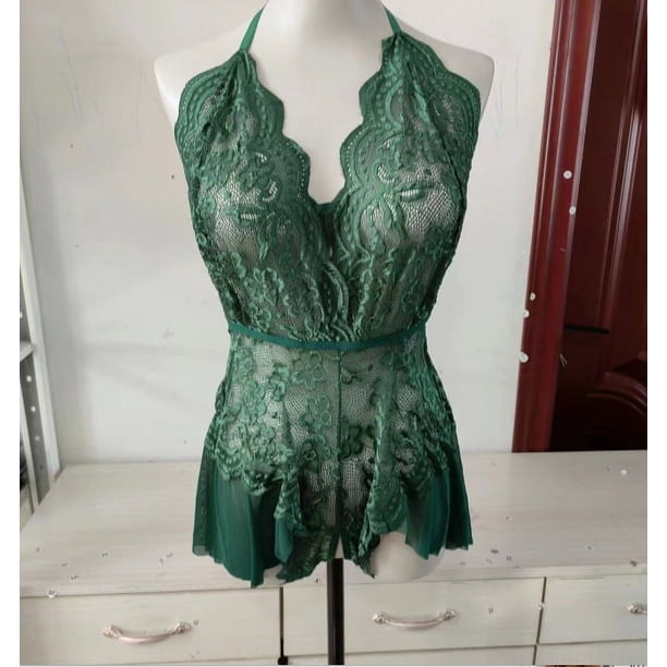 Lencería sexy de talla grande para mujeres europeas y americanas, mono de tentación sexy de encaje transparente, pasión, entrepierna abierta, mujeres libres