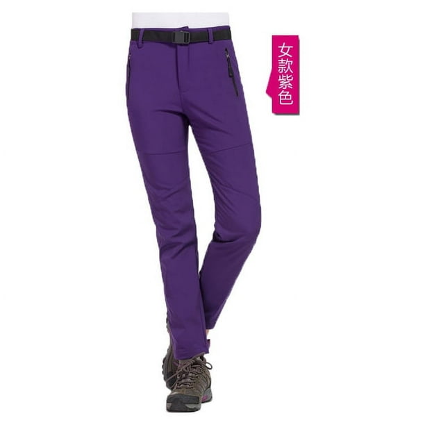 Pantalones de lana para mujer, pantalones de lana de caparazón blando de corte ajustado, pantalones de asalto a prueba de viento e impermeables, pantalones de esquí, pantalones de senderismo al aire