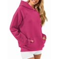 thumbnail image 3 of Womens Oversized Hoodies Waffle Sweatshirts Fall Fashion Pullover Sweaters Winter Clothes Red XXL, 3 of 8