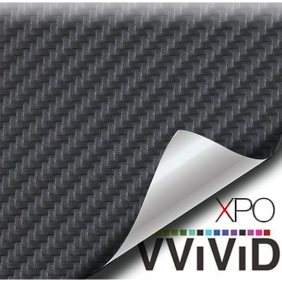 Black Carbon Fiber Weatherproof Marine Grade Fabric Vinyl Sticker Faux Leather Finish Contact Paper Roll Decal Car Wrap VViViD