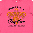 thumbnail image 4 of Inktastic Leukemia Awareness Staying Strong Together and Orange Ribbon Youth T-Shirt, 4 of 5