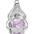 thumbnail image 4 of 14K White Gold Cushion Amethyst And Diamond Pendant (Width 9.9) (Length 16.1) - Jbsp, 4 of 5